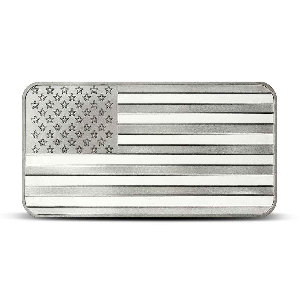 10 OZ SILVER BAR FLAG SILVERTOWNE