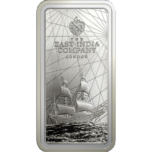 2022 250 Gram St. Helena Rectangular Silver East India Company Coin (BU)