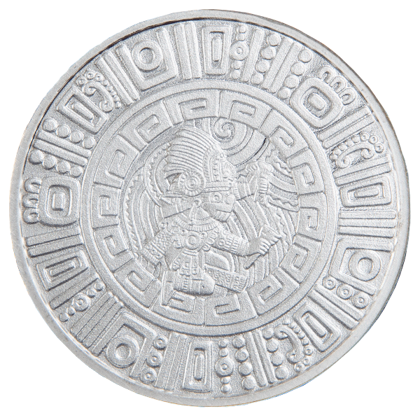 1 oz Aztec Water Deity 999+ Pure Silver Round
